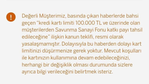 Kredi kartında limit düşürmek isteyenlere bankalardan uyarı geldi
