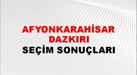 Afyonkarahisar Dazkırı Yerel Seçim Sonuçları! 31 Mart 2024 Afyonkarahisar Dazkırı Belediye Başkanlığı Seçim Sonuçları! Afyonkarahisar Dazkırı'da kim kazandı, hangi parti?