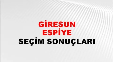 Giresun Espiye Yerel Seçim Sonuçları! 31 Mart 2024 Giresun Espiye Belediye Başkanlığı Seçim Sonuçları! Giresun Espiye'de kim kazandı, hangi parti?