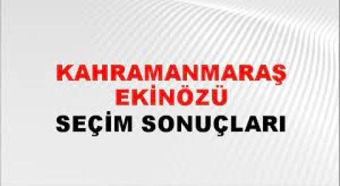 Kahramanmaraş Ekinözü Yerel Seçim Sonuçları! 31 Mart 2024 Kahramanmaraş Ekinözü Belediye Başkanlığı Seçim Sonuçları! Kahramanmaraş Ekinözü kim kazandı, hangi parti?