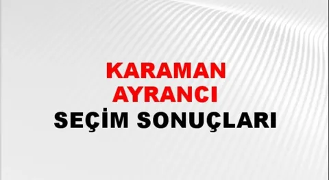 Karaman Ayrancı Yerel Seçim Sonuçları! 31 Mart 2024 Karaman Ayrancı Belediye Başkanlığı Seçim Sonuçları! Karaman Ayrancı'da kim kazandı, hangi parti?