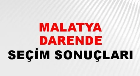 Malatya Darende Yerel Seçim Sonuçları! 31 Mart 2024 Malatya Darende Belediye Başkanlığı Seçim Sonuçları! Malatya Darende'de kim kazandı, hangi parti?