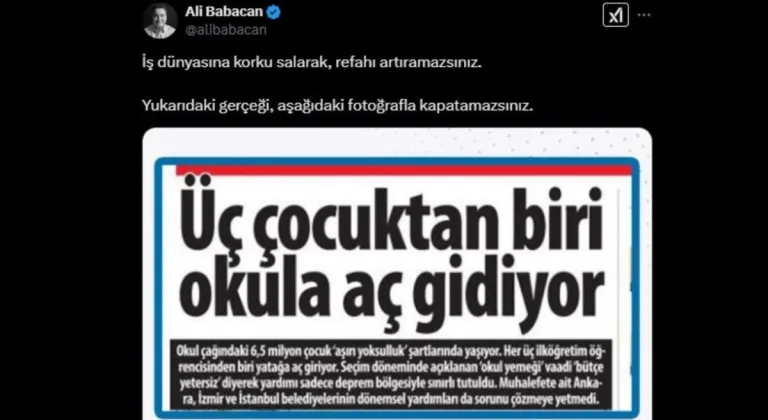 Ali Babacan’dan TÜSİAD gözaltılarına tepki: 'İş Dünyasına Korku Salarak, Refahı Artıramazsınız' 