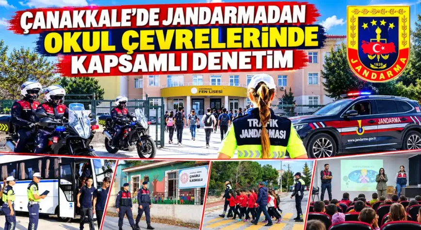 Çanakkale’de jandarmadan okul çevrelerinde kapsamlı denetim