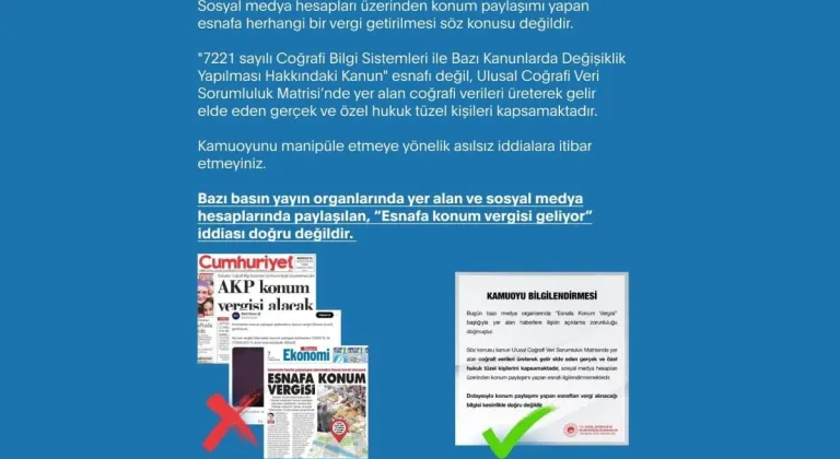 Cumhurbaşkanlığı İletişim Başkanlığı'ndan 'Esnafa Konum Vergisi' iddialarına yalanlama