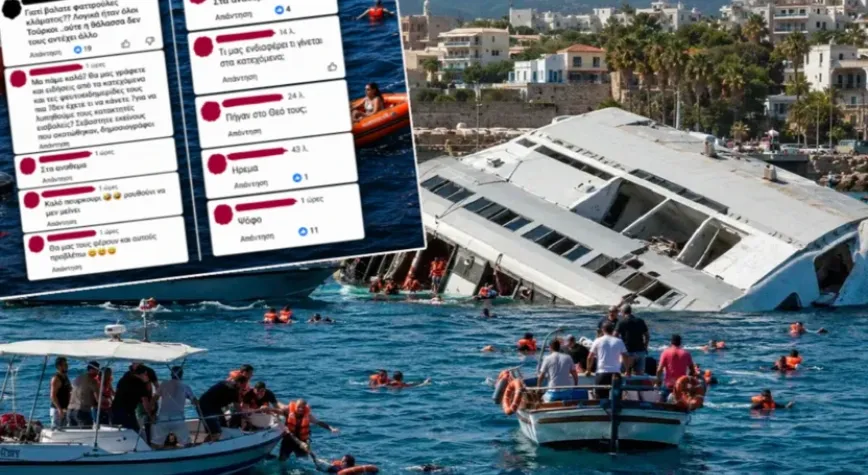 Deniz faciasında Rumlardan kan donduran mesajlar! "Ölenler Türk, hepsi gebersin"...