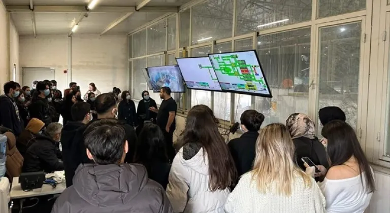 Denizli’de üniversiteliler katı atık tesisini yerinde gözlemledi