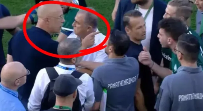 Fatih Terim'in Panathinaikos maçında olay çıktı!