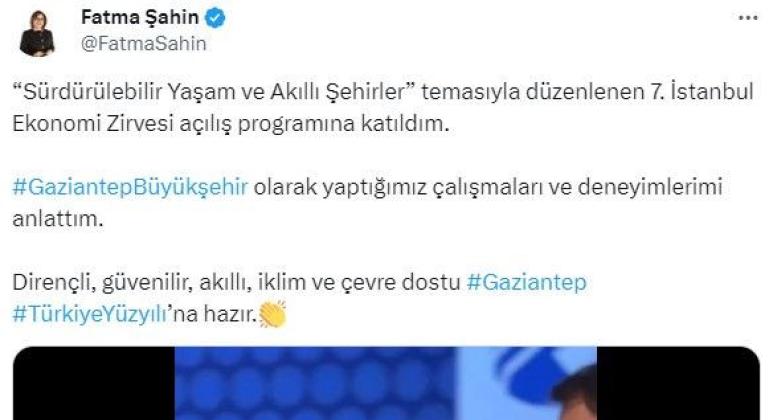 Fatma Şahin, İstanbul'da ödül alırken Gaziantep'i sular götürdü!