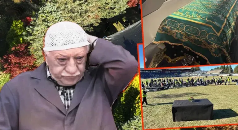 FETÖ Elebaşı gömüldü! Örgüt üyeleri QR kodla törene katıldı