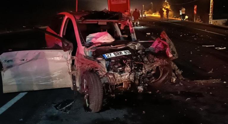 Gaziantep’te feci kaza: 1 ölü, 1 ağır yaralı
