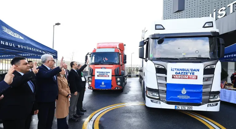 İBB'den Gazze'ye İkinci Umut Kervanı: Yardım Tırı Dualarla Yola Çıktı!