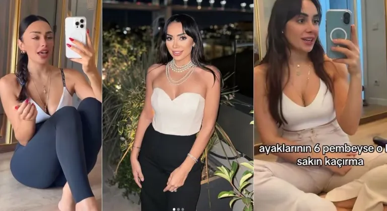 Kübra Taşpınar içini gösteren elbise giydi siyah sütyeni takipçilerini şaşırttı