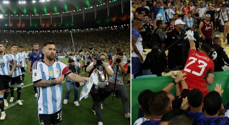 Maracana'da olaylı maç; Messi takımı sahadan çekti