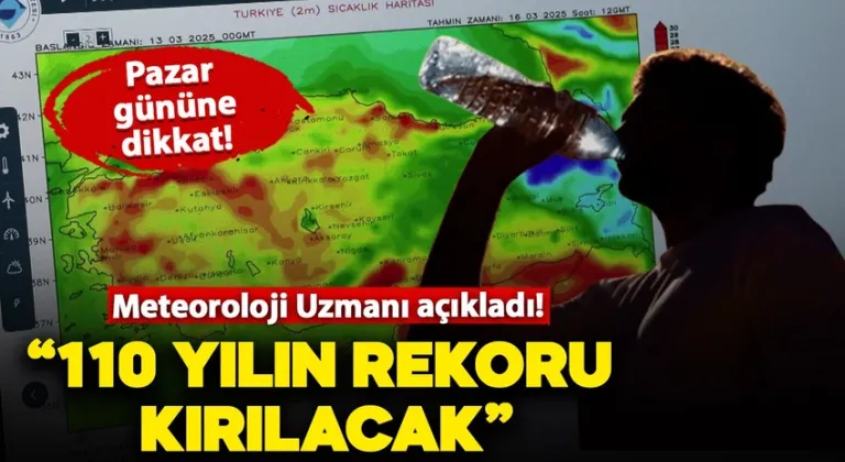 Meteoroloji uzmanı açıkladı: "110 yılın sıcaklık rekoru kırılacak"