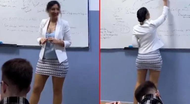 Mini Etekli Fidan Hoca'dan göğüs dekolteli paylaşım! Manken mi olsam?