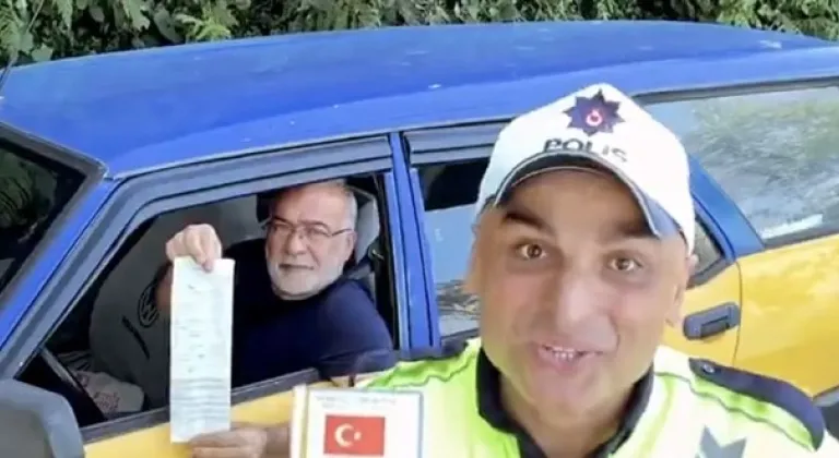 Mizahi videolarıyla tanınan trafik polisi Serkan Durmuş görevden uzaklaştırıldı