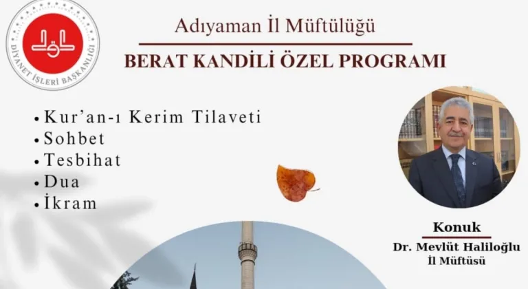 Müftülük'ten 'Berat Kandili Özel Programı': Altınşehir Camii'nde manevi buluşma