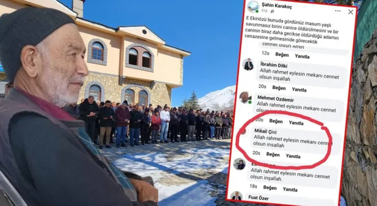 Öldürdüğü kişi için taziye mesajı yayınladı