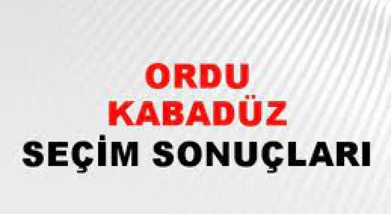 Ordu Kabadüz Yerel Seçim Sonuçları! 31 Mart 2024 Ordu Kabadüz Belediye Başkanlığı Seçim Sonuçları! Ordu Kabadüz'de kim kazandı, hangi parti?