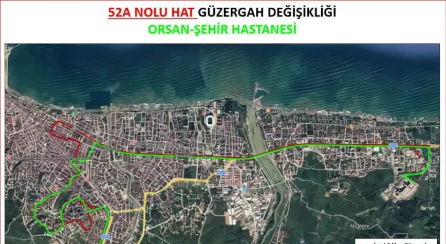 Ordu Şehir Hastanesi’ne ulaşımda yeni düzenleme