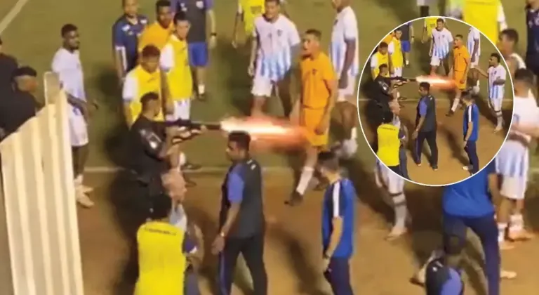 Polis futbolcuyu pompalı tüfekle vurdu