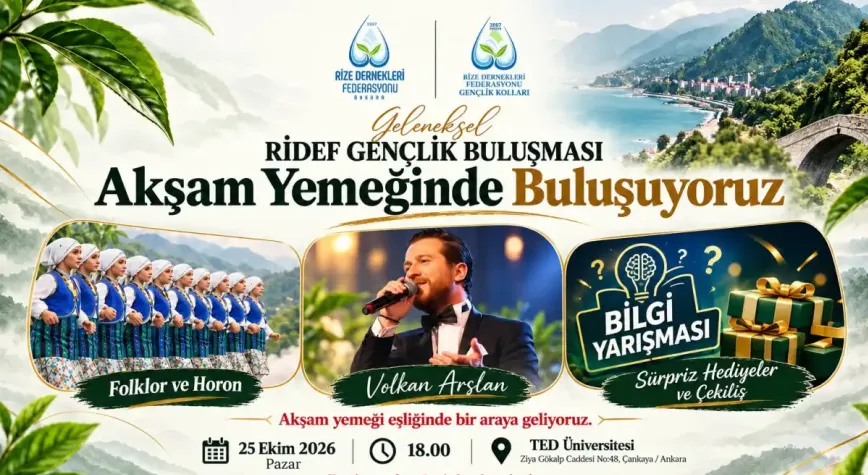 Rizeli üniversiteliler RİDEF’in akşam yemeğinde buluşuyor