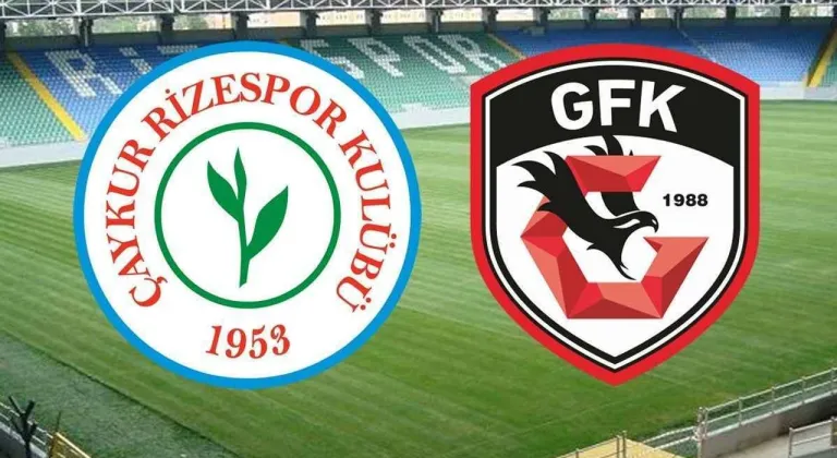 Rizespor - Gaziantep FK maçı istatistikleri...