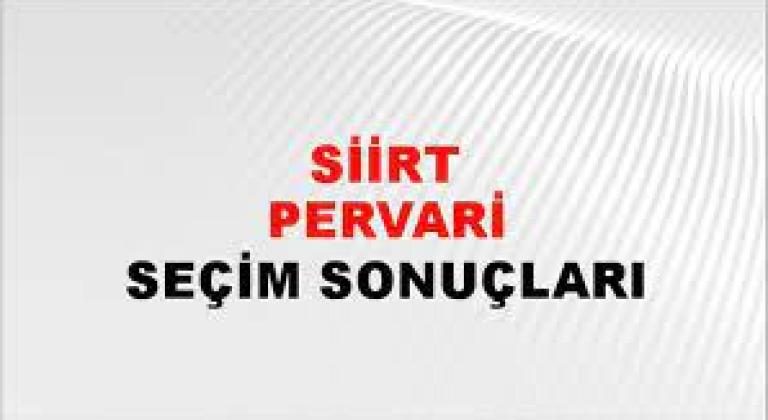 Siirt Pervari Yerel Seçim Sonuçları! 31 Mart 2024 Siirt Pervari Belediye Başkanlığı Seçim Sonuçları! Siirt Pervari'de kim kazandı, hangi parti?