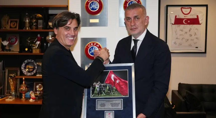 TFF Başkanı Hacıosmanoğlu, Montella ile vedalaştı