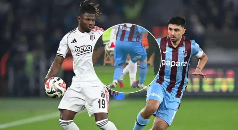 Trabzonspor kırmızı kart bekledi! İşte tartışmalı pozisyon...
