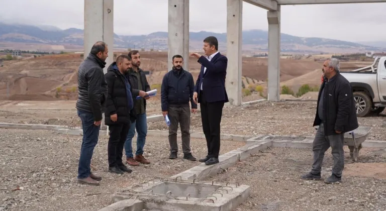 Tutdere, Kesimhane ve Hayvan Pazarı inşaat çalışmalarını yerinde inceledi