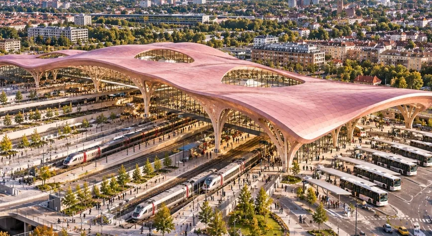 Dev merkezin inşaatı başladı: Tren, metro ve otobüs tek çatı altında buluşacak