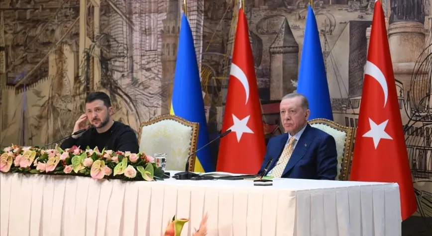 Cumhurbaşkanı Erdoğan ile Ukrayna Devlet Başkanı Zelenskiy'den ortak basın toplantısı